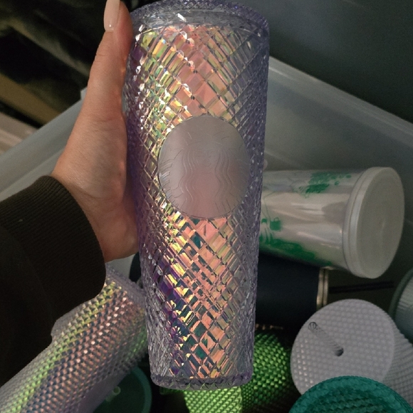 Starbucks Textured Tumblers in Green, Pink, and Silver - Picture 6 of 16